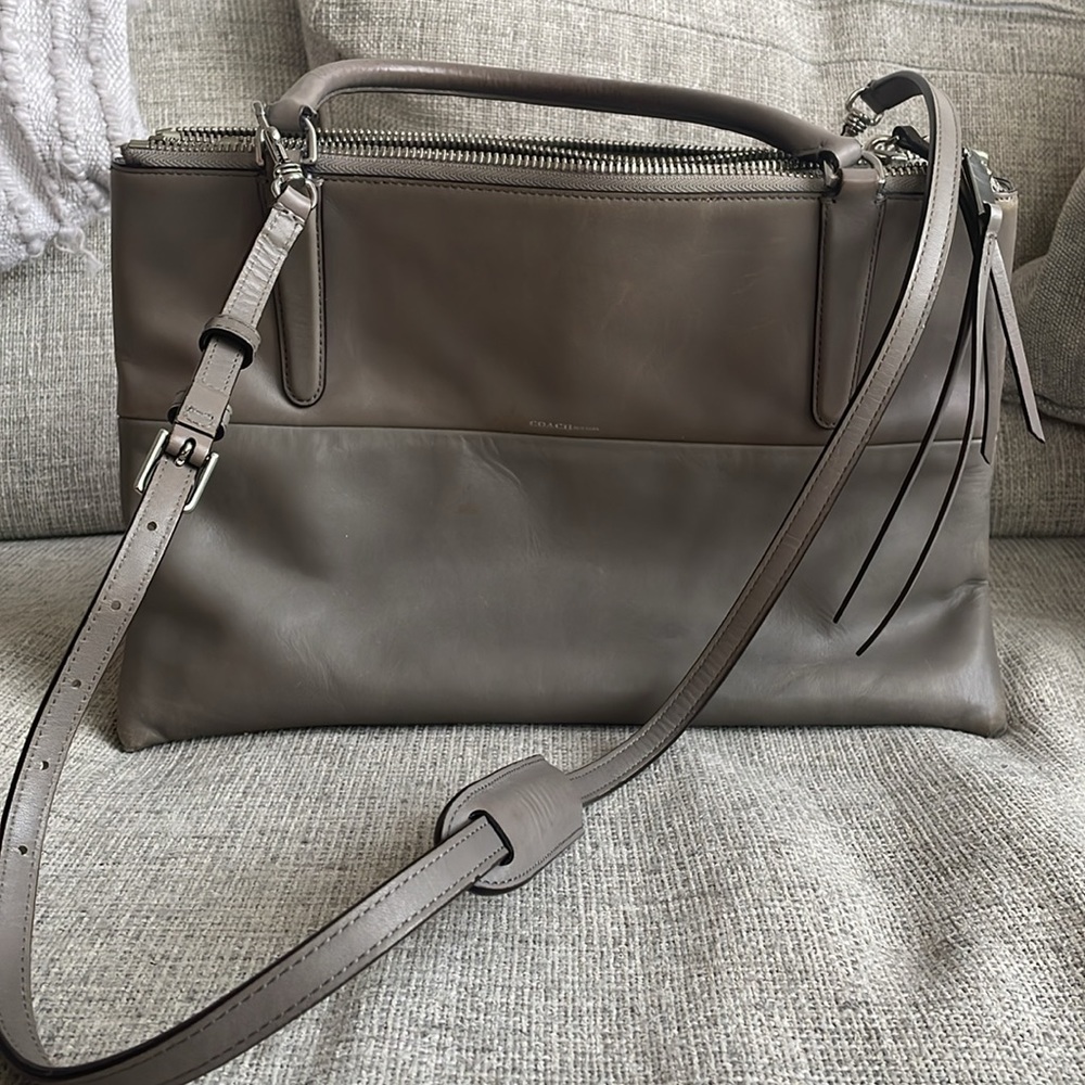 Gray Coach Large Bag- Multiple Compartments, Gray… - image 4